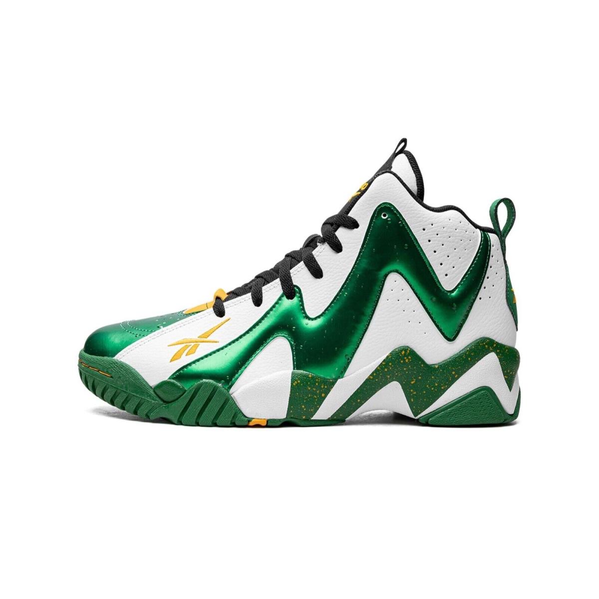 Men Reebok Hurrikaze II Basketball Shoes Green White GZ1566 Shawn Kemp Sonics - Green