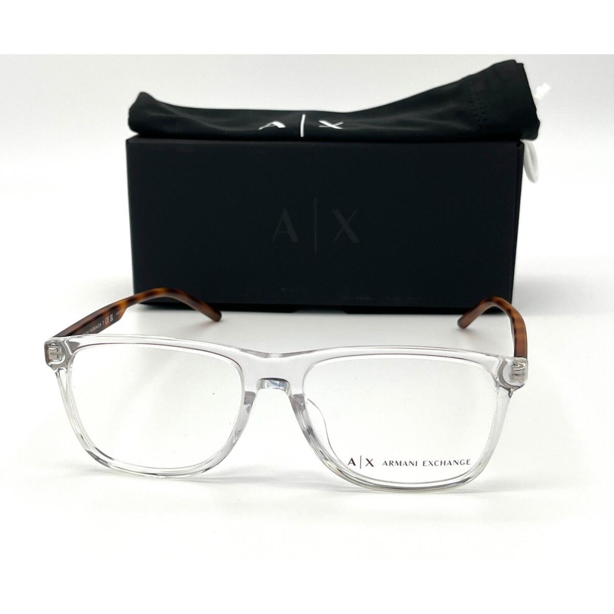 Armani Exchange AX3048F 8235 Shiny Crystal / Demo Lenses 56mm Eyeglasses