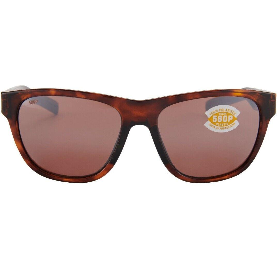 Costa Del Mar Bayside Sunglasses Shiny Tortoise/copper Silver Mirror 580Plastic