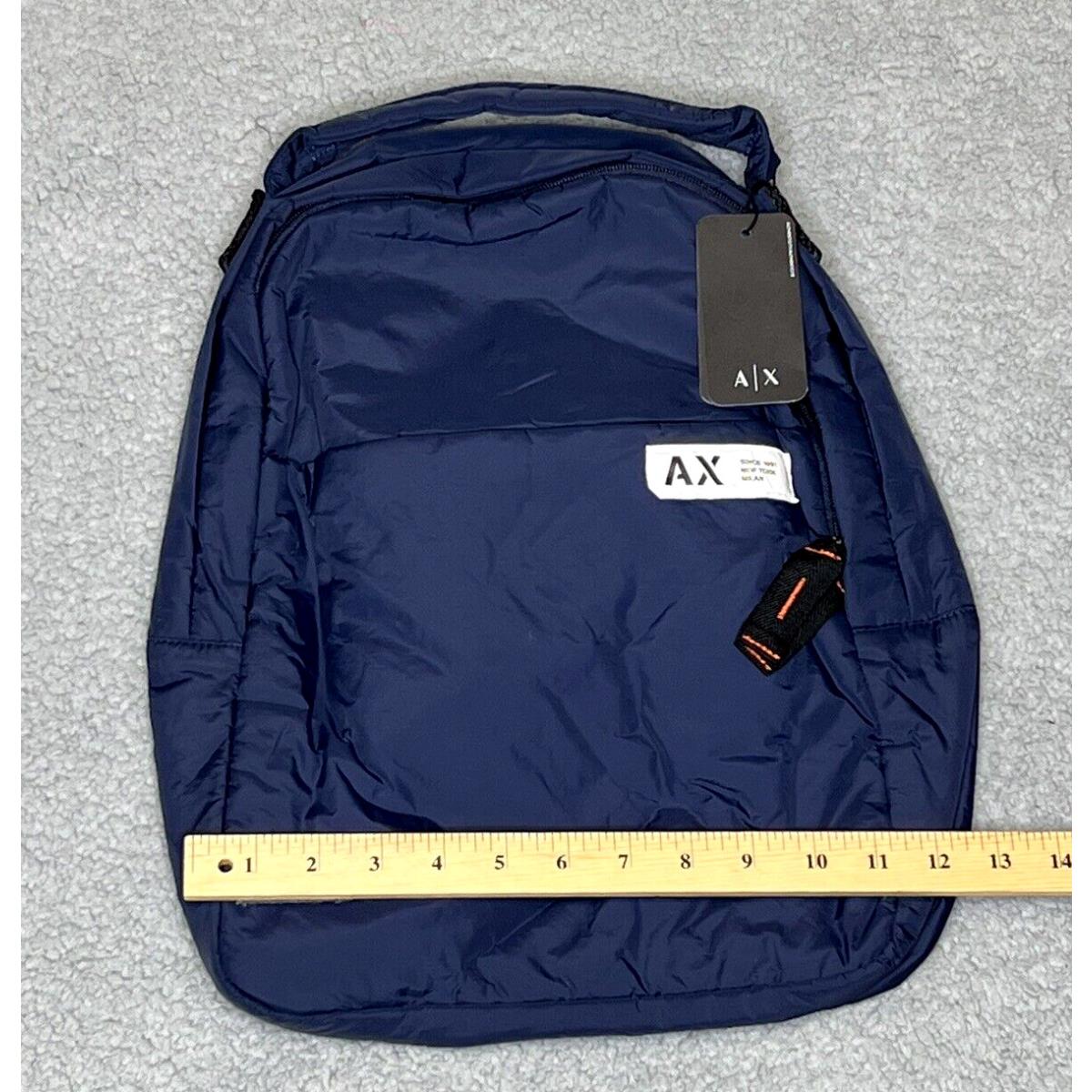 Armani Exchange A/x Men`s Nylon Backpack Dark Blue