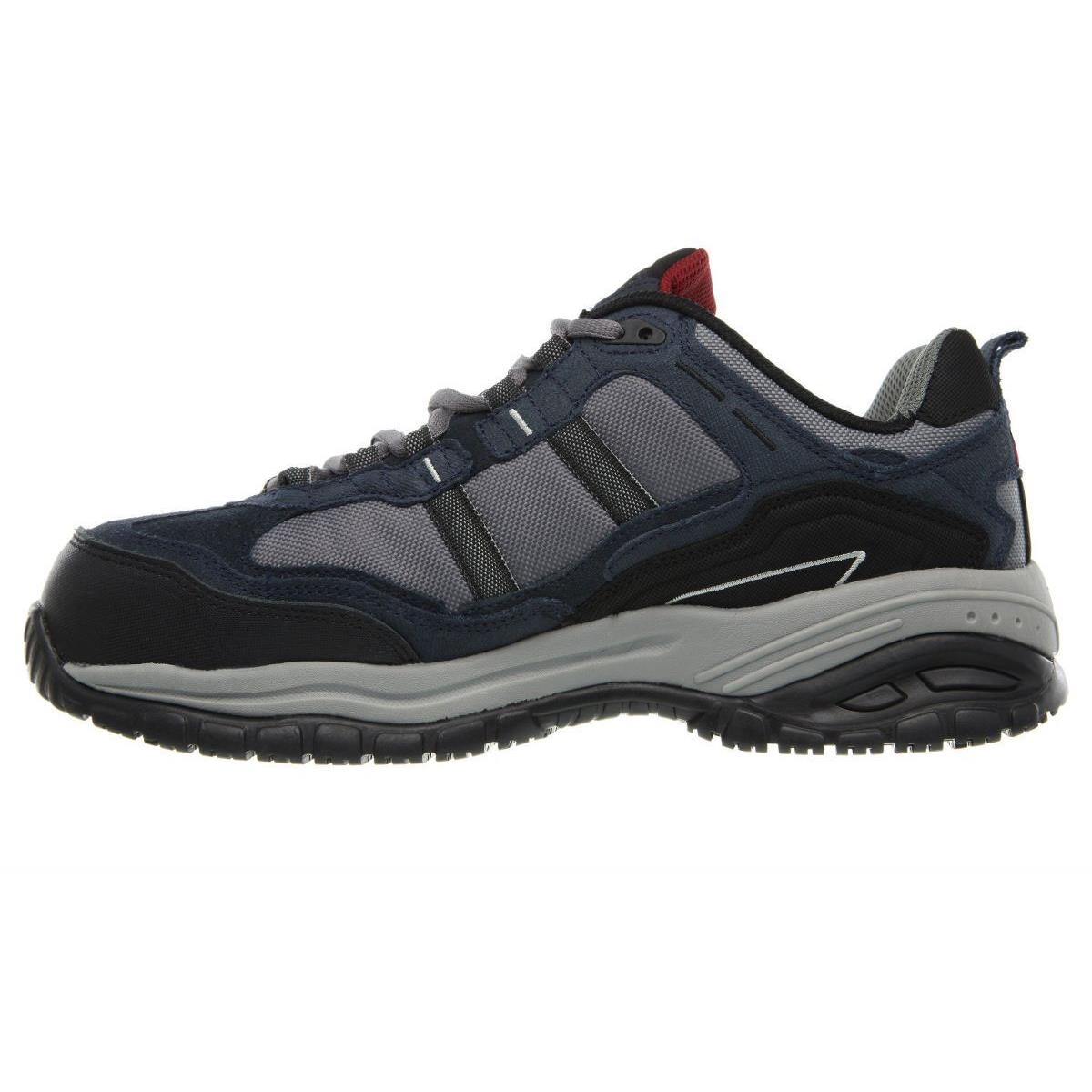 Skechers Work Men`s Relaxed Fit Soft Stride Grinnel Composite Toe Work Shoe - Navy / Grey