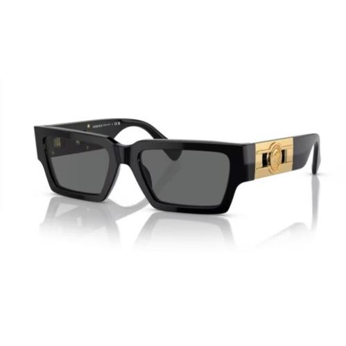 Versace 0VE4459 GB1/87 Black/ Dark Grey Rectangle Men`s Sunglasses