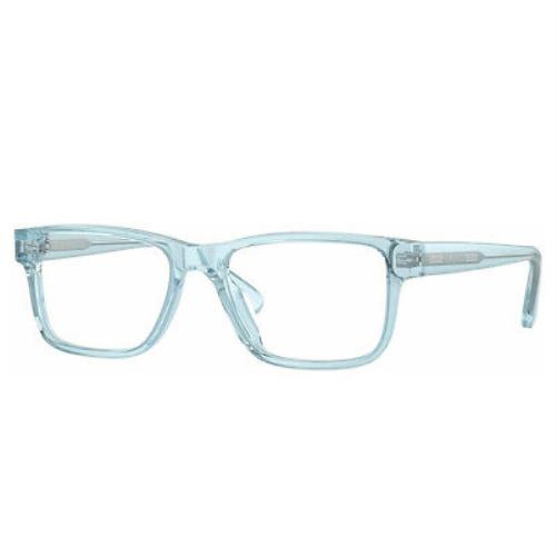 Versace VK 3324U 5378 Transparent Blue Plastic Rectangle Eyeglasses 47mm