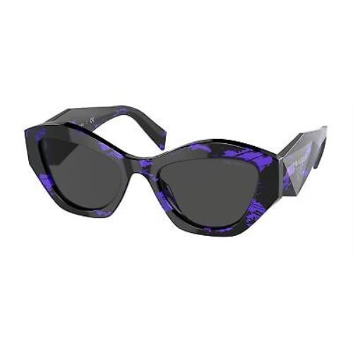 Prada Sunglasses PR07YS 05V5S0 53mm Abstract Purple / Dark Grey Lens