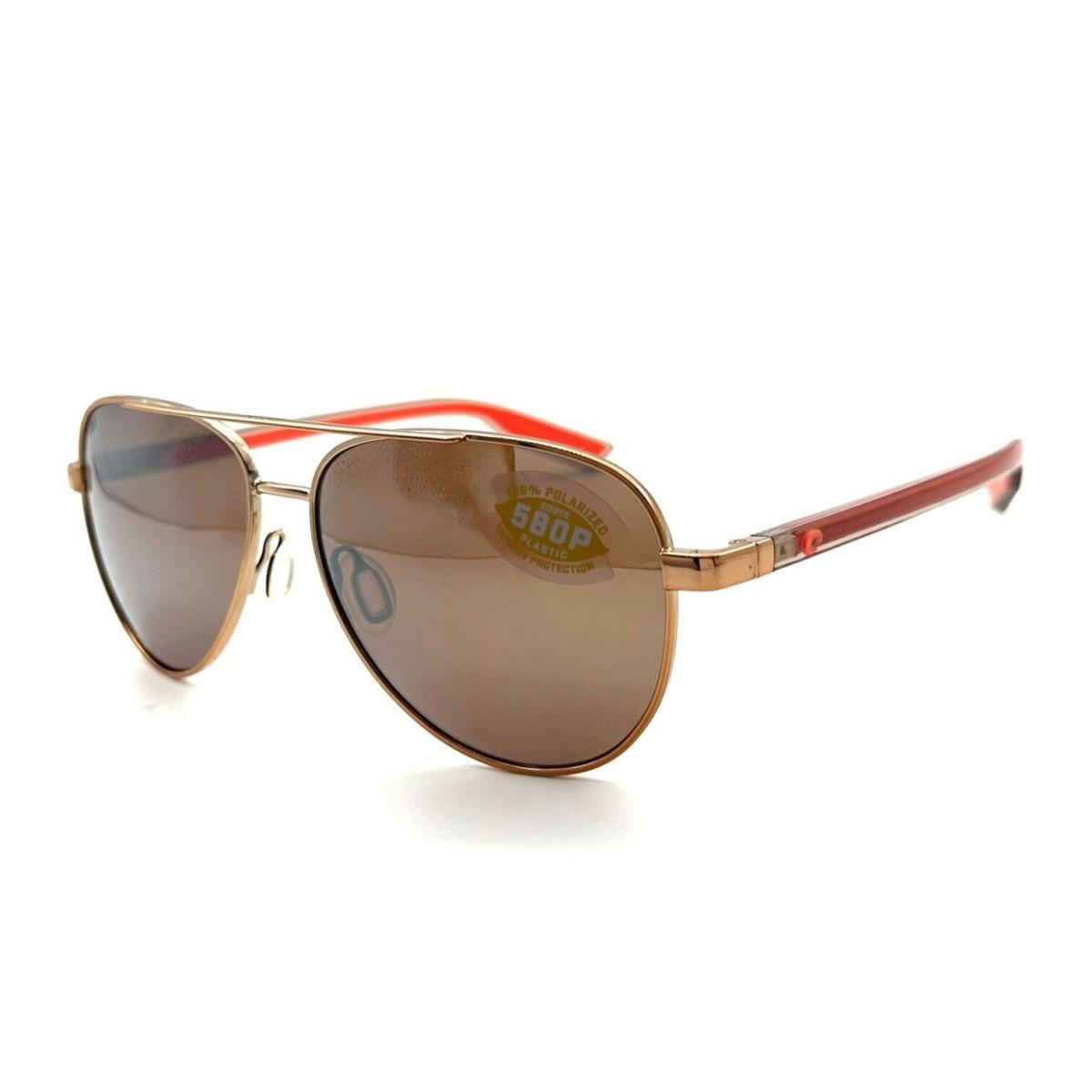 Costa Del Mar Peli Sunglasses Shiny Rose Gold/copper Silver Mirror 580Plastic - Frame: Shiny Rose Gold, Lens: Copper Silver Mirror 580Plastic