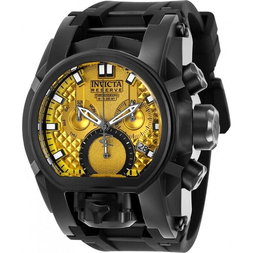 Mens Invicta 26716 Reserve Bolt Zeus Magnum Swiss Dual Movement Rubber Watch