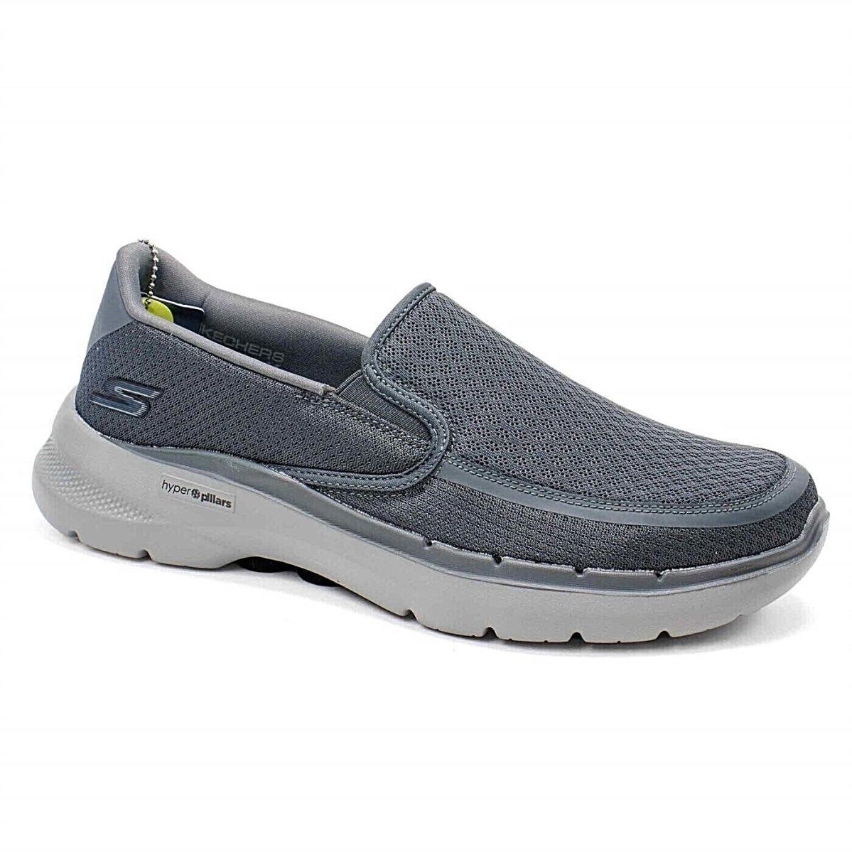 Men`s Skechers Go Walk 6 Orva Slip-on Comfortable Walking Shoes Gray