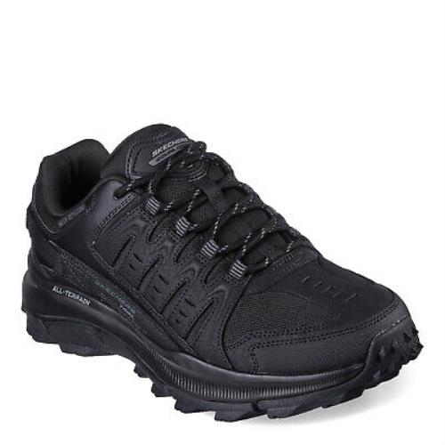 Men`s Skechers Relaxed Fit: Equalizer 5.0 Trail Solix Hiking Shoe Wide Widt - Black/Black
