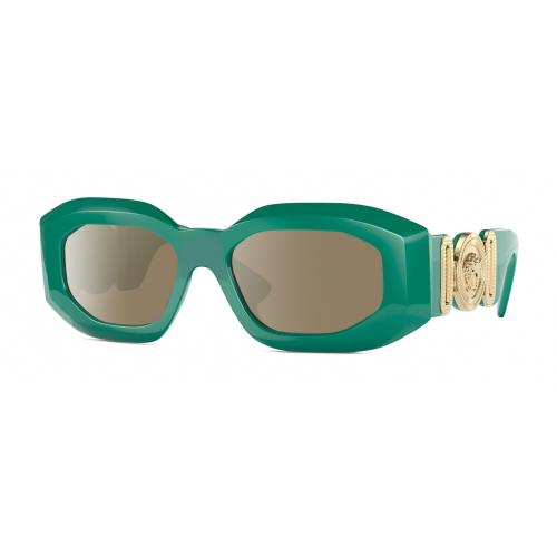 Versace VE4425U Unisex Polarized Sunglasses in Emerald Green Gold 54mm 4 Options Amber Brown Polar