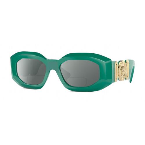 Versace 4425U Unisex Polarized Bifocal Sunglasses Emerald Green Gold 54mm 41 Opt Grey