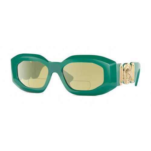 Versace 4425U Unisex Polarized Bifocal Sunglasses Emerald Green Gold 54mm 41 Opt Yellow