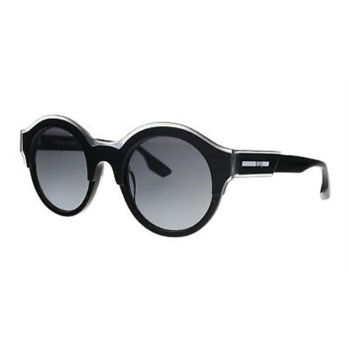 Alexander Mcqueen Mcq MQ0003S-001 Black Round Sunglasses