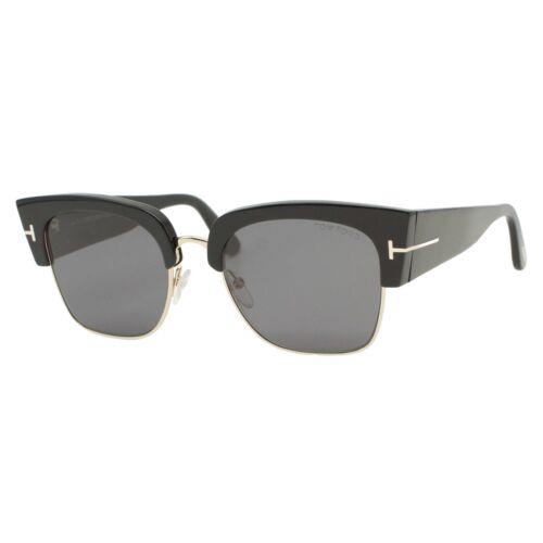 Tom Ford Dakota-02 554 01A Shiny Black Gold Unisex Sunglasses 55-20-140 W/case