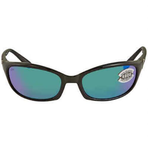 Costa Del Mar Harpoon Green Mirror Polarized Black Men`s Sunglasses HR 11 Ogmglp - Frame: Black, Lens: Green