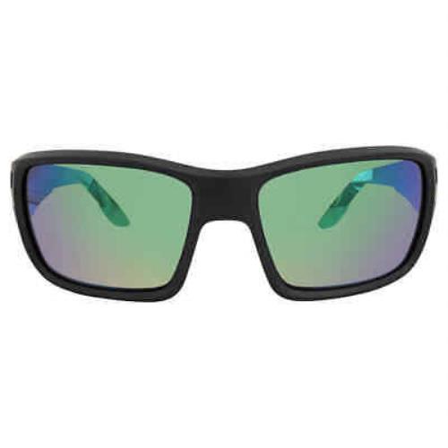 Costa Del Mar Permit Green Mirror Poilarized Glass Men`s Sunglasses PT 11 Ogmglp - Frame: Black, Lens: Green