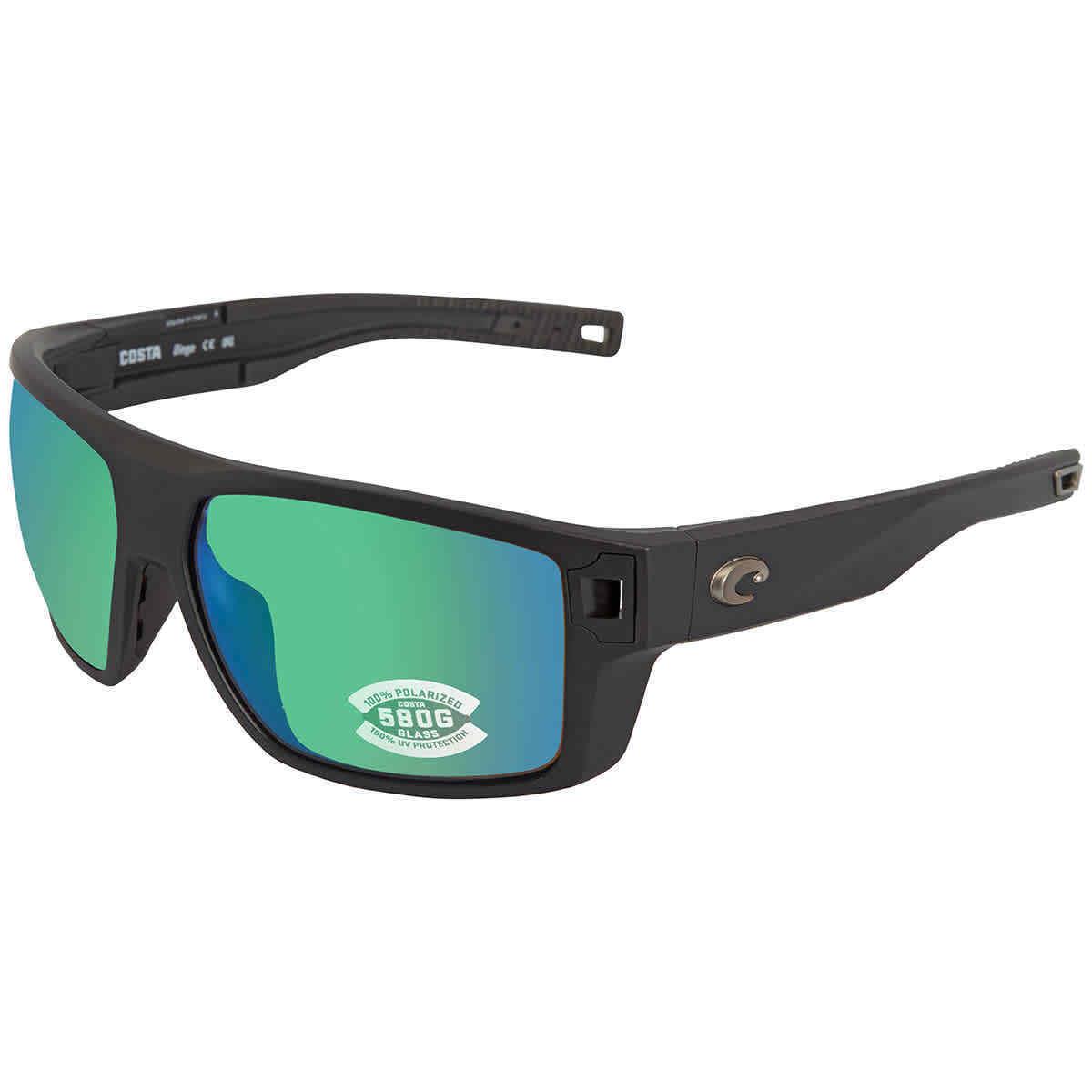 Costa Del Mar Diego Green Mirror Polarized Glass Men`s Sunglasses Dgo 11 Ogmglp - Frame: Black, Lens: Green