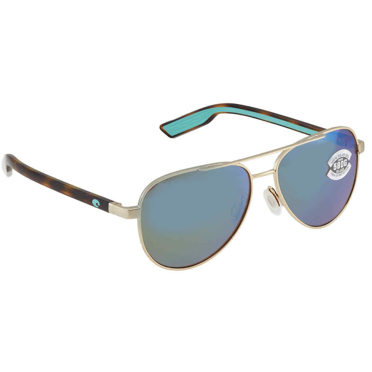 Costa Del Mar Peli Green Mirror Polarized Glass Unisex Sunglasses Pel 287 Ogmglp