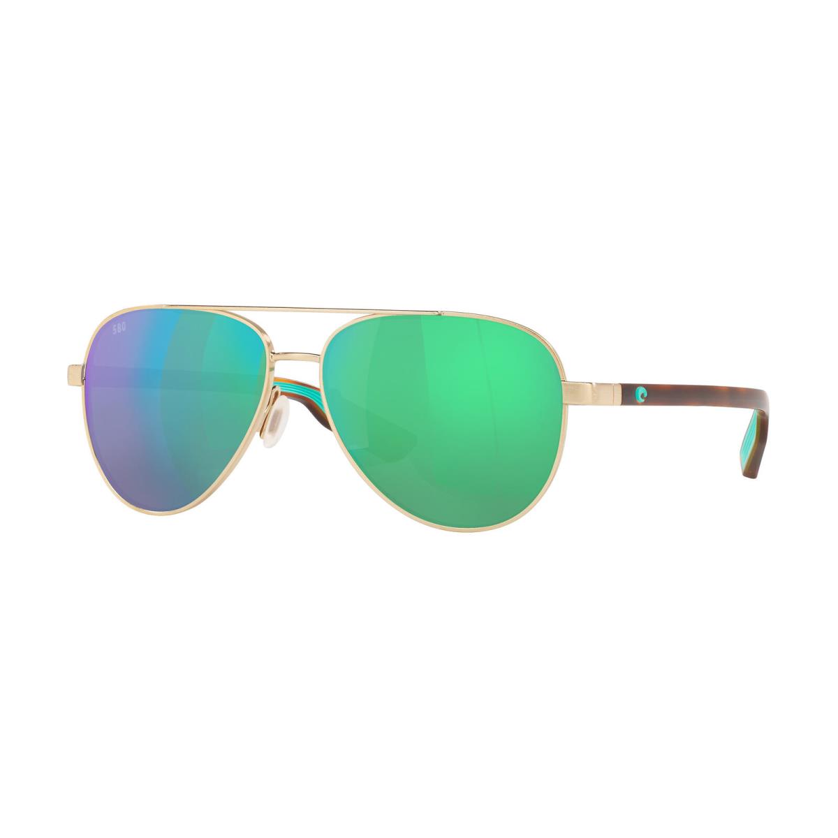 Costa Del Mar 06S 4002 Peli 287 Brushed Gold Green m 400201 Sunglasses