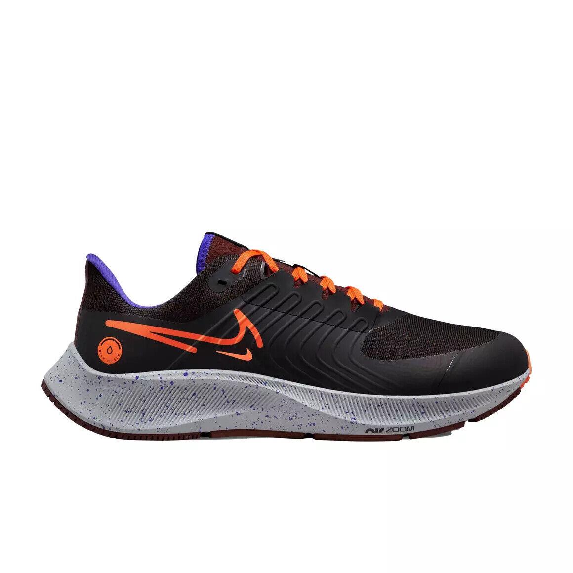 Nike Men`s Air Zoom Pegasus 38 Shield Black/orange Running Shoes DC4073-003