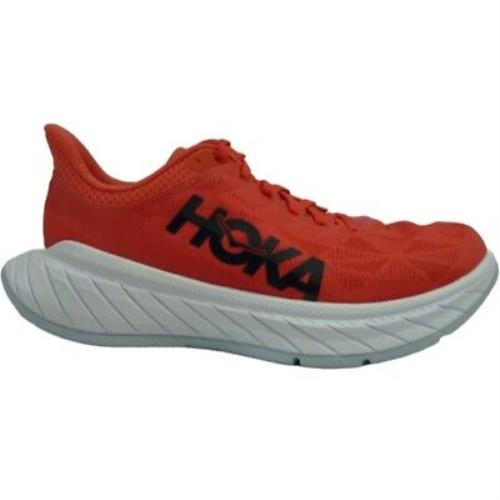 Hoka One One Women`s Carbon X 2 Running Shoes Hot Coral/black Iris 10 B