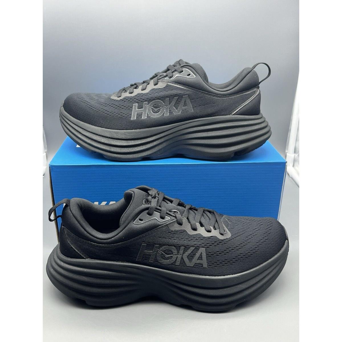 Hoka Bondi 8 Running Shoes SZ 9 B Women`s in White Sneakers Comfort