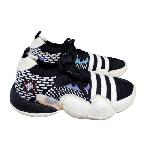 Adidas Unisex Trae Young 2 Flower Basketball Sneakers Shoes Black Ivory Sz 6 - Exterior: