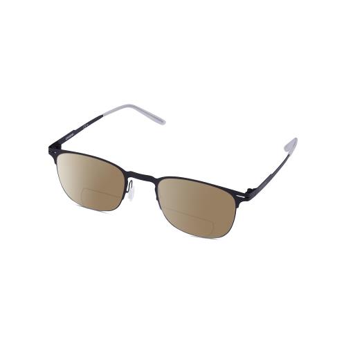 Carrera 6660 Unisex Polarized Bifocal Sunglasses Black Frost Crystal 50mm 41 Opt Brown