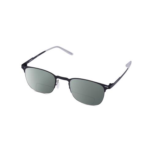 Carrera 6660 Unisex Polarized Bifocal Sunglasses Black Frost Crystal 50mm 41 Opt Grey