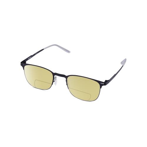 Carrera 6660 Unisex Polarized Bifocal Sunglasses Black Frost Crystal 50mm 41 Opt Yellow