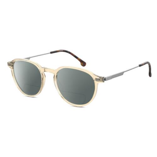 Carrera CA-1119 Unisex Polarized Bi-focal Sunglasses Champagne Crystal Gold 49mm Grey