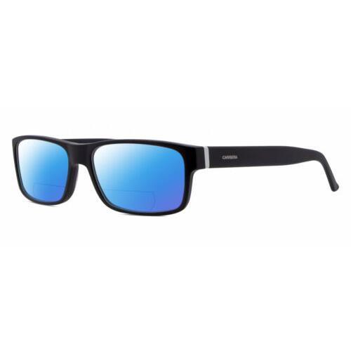 Carrera CA6180 Unisex Square Polarized Bifocal Sunglasses Matte Black White 55mm