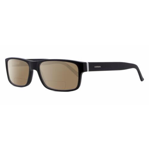 Carrera CA6180 Unisex Square Polarized Bifocal Sunglasses Matte Black White 55mm Brown