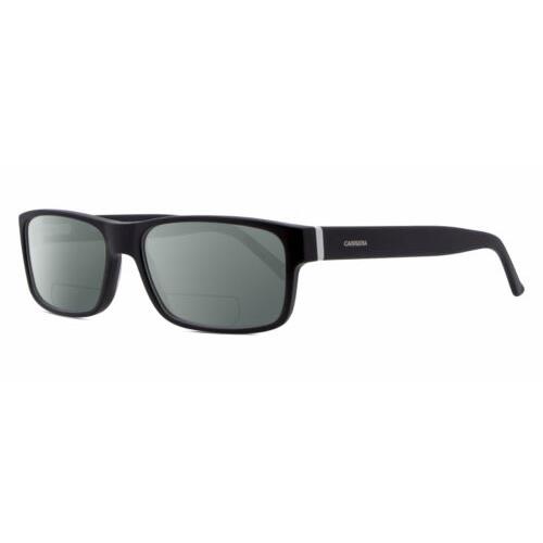 Carrera CA6180 Unisex Square Polarized Bifocal Sunglasses Matte Black White 55mm Grey