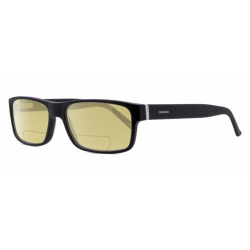 Carrera CA6180 Unisex Square Polarized Bifocal Sunglasses Matte Black White 55mm Yellow