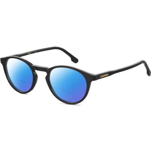 Carrera 255 Unisex Polarized Bifocal Reading Sunglasses in Black 48mm 41 Options Blue Mirror