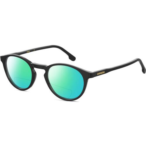 Carrera 255 Unisex Polarized Bifocal Reading Sunglasses in Black 48mm 41 Options Green Mirror