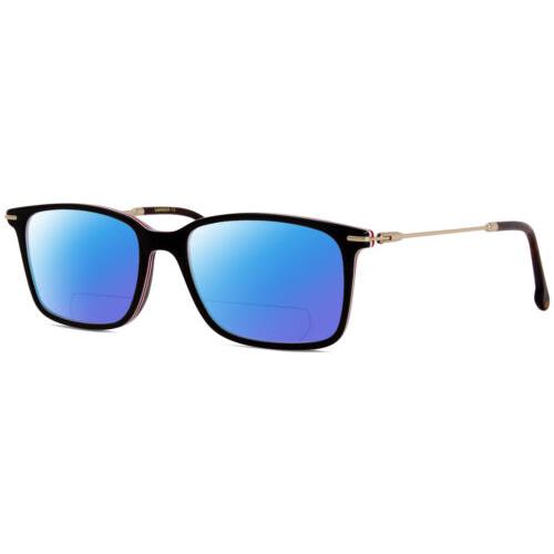 Carrera 205 Unisex Polarized Bifocal Sunglasses in Black Gunmetal 52mm 41 Option Blue Mirror