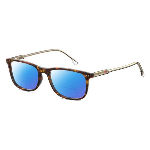 Carrera 202 Unisex Polarized Bifocal Sunglasses Brown Tortoise Havana Clear 55mm Blue Mirror