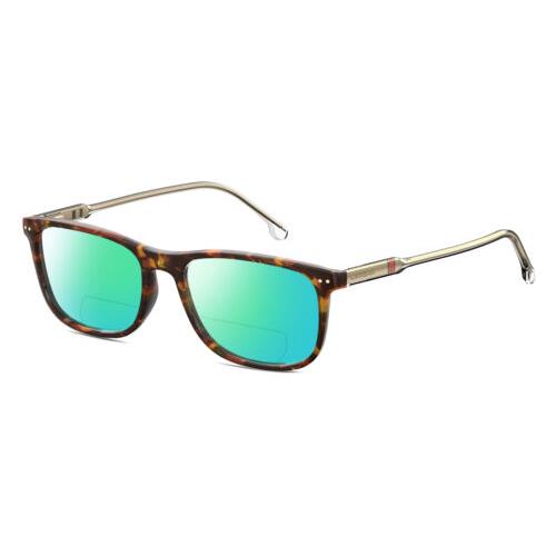 Carrera 202 Unisex Polarized Bifocal Sunglasses Brown Tortoise Havana Clear 55mm Green Mirror
