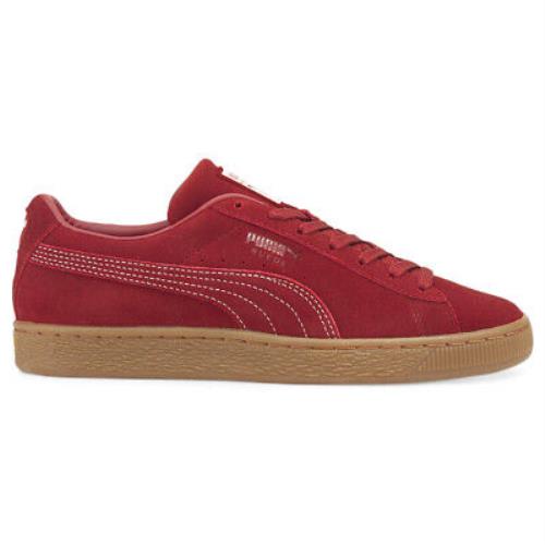 Puma Vogue X Suede Classic Lace Up Womens Red Sneakers Casual Shoes 38768701 - Red