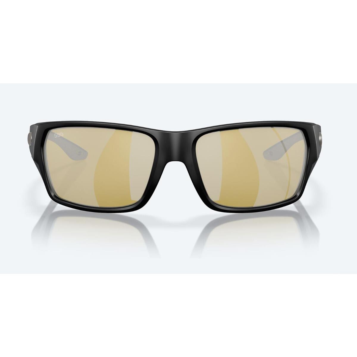 Costa Del Mar Tailfin Matte Black Sunrise Silver Mirror Polarized Glass 580G