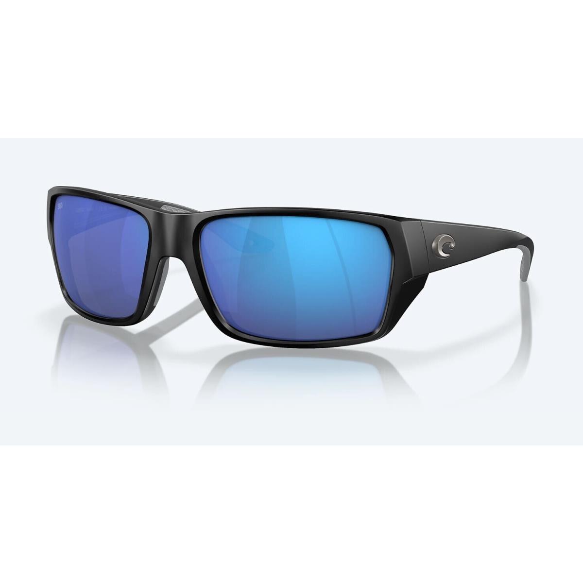 Costa Del Mar Tailfin Matte Black Blue Mirror Polarized Glass 580G