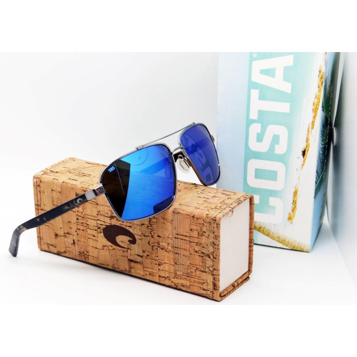 Costa Del Mar Flagler Sunglasses Gunmetal / Blue Mirror 580G Glass Polarized