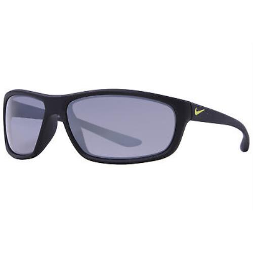 Nike Dash EV1157 071 Sunglasses Matte Black/volt/grey/silver Flash Lenses 58mm