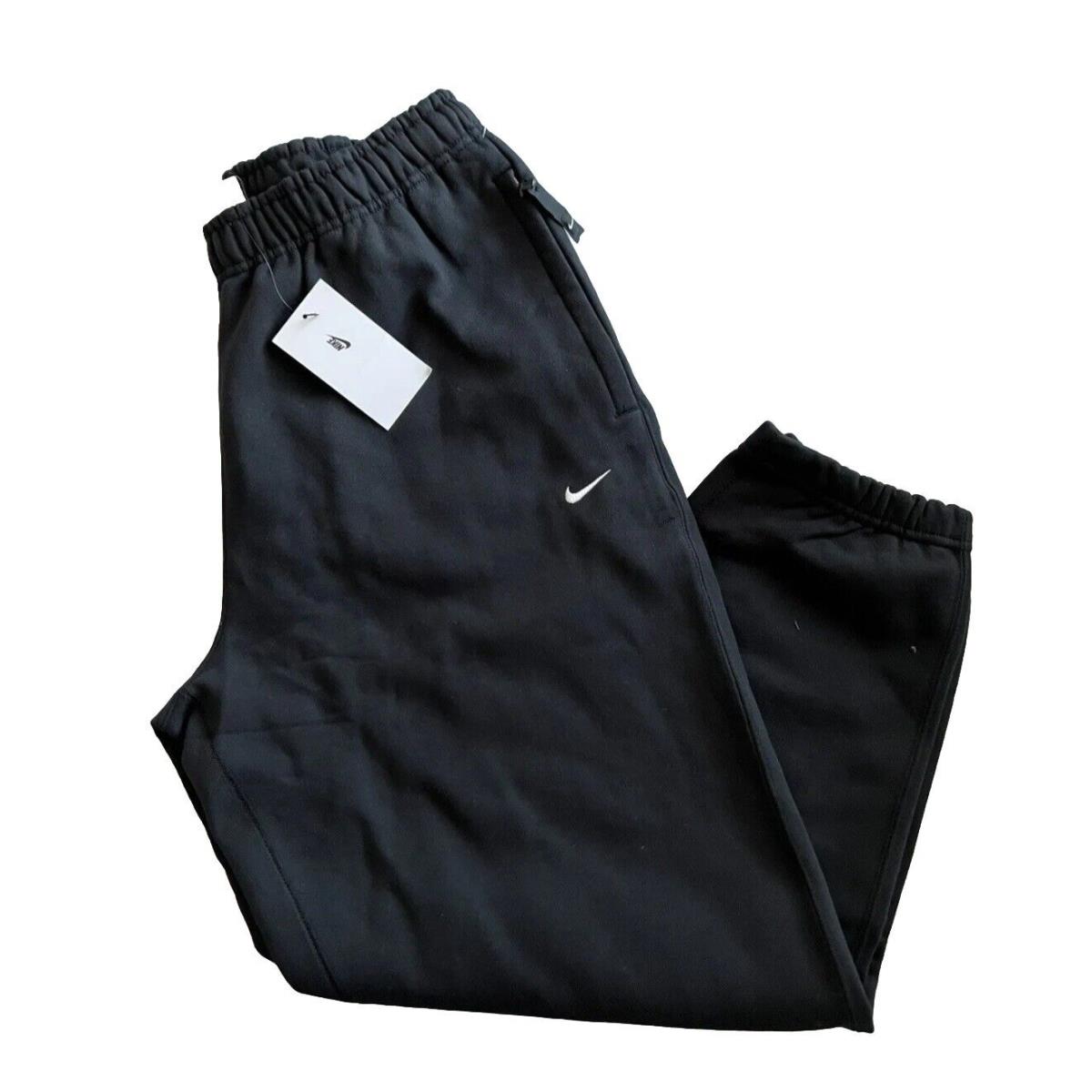 Nike Solo Swoosh Heavy Weight Fleece Pants Jogger Men Sz Large Black DX1364-010