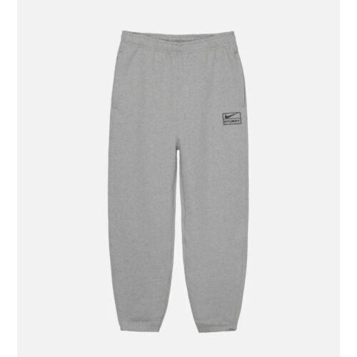 Nike Stussy Fleece Joggers Pants Grey FW23 Size M Men`s DS Rare