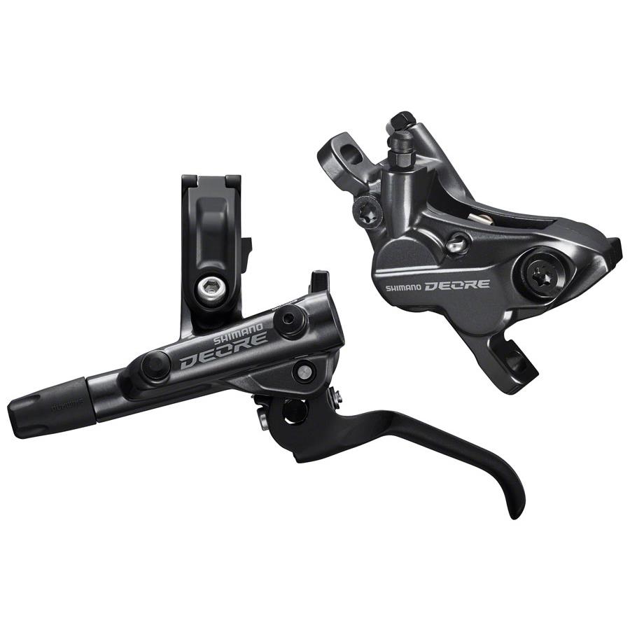 Shimano Deore M6100 Disc Brake Lever BL-M6100/BR-M6120 and - Front Hydraulic Resin Pads Gray