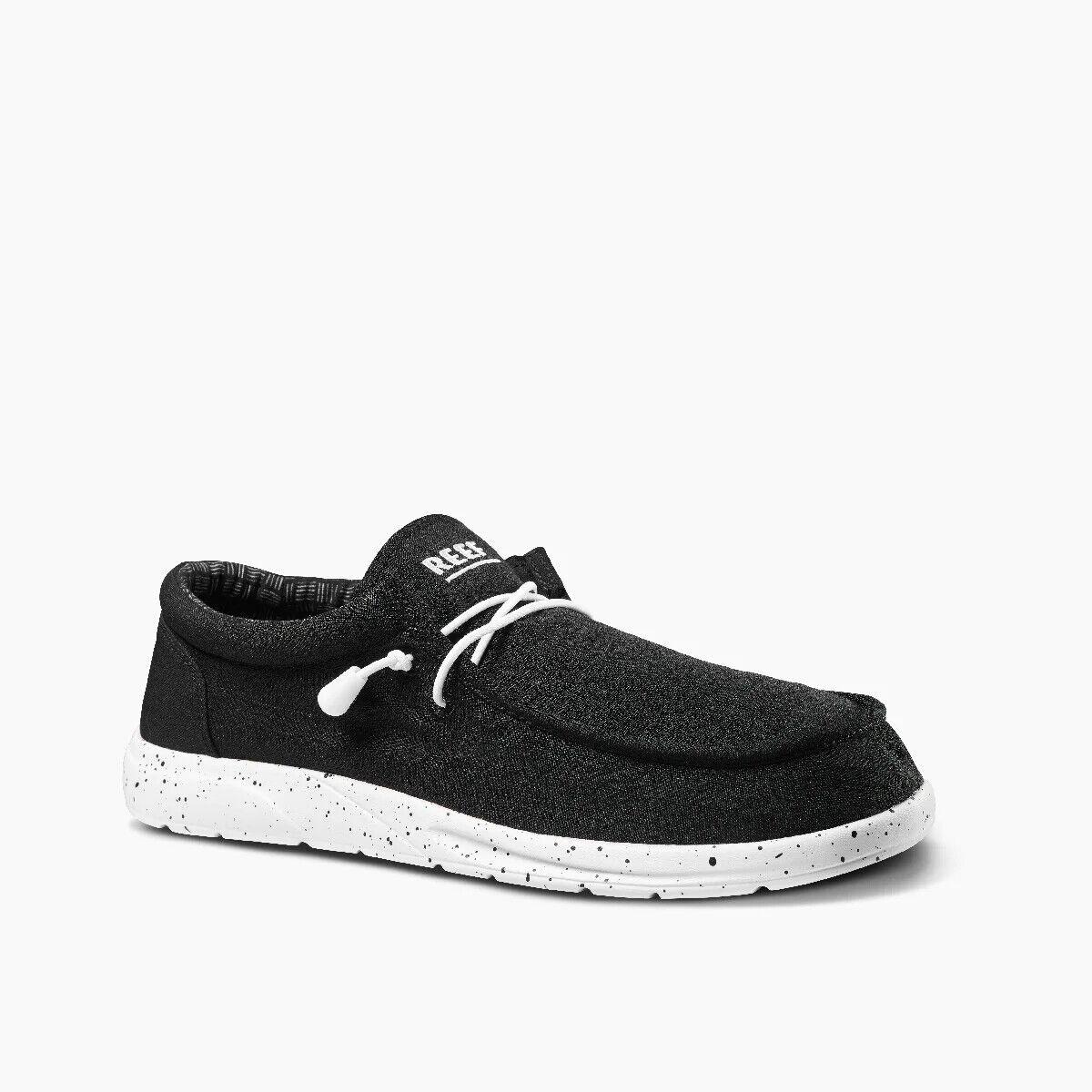 Men Reef Cushion Coast Textile Casual Shoes CI7018 Black White