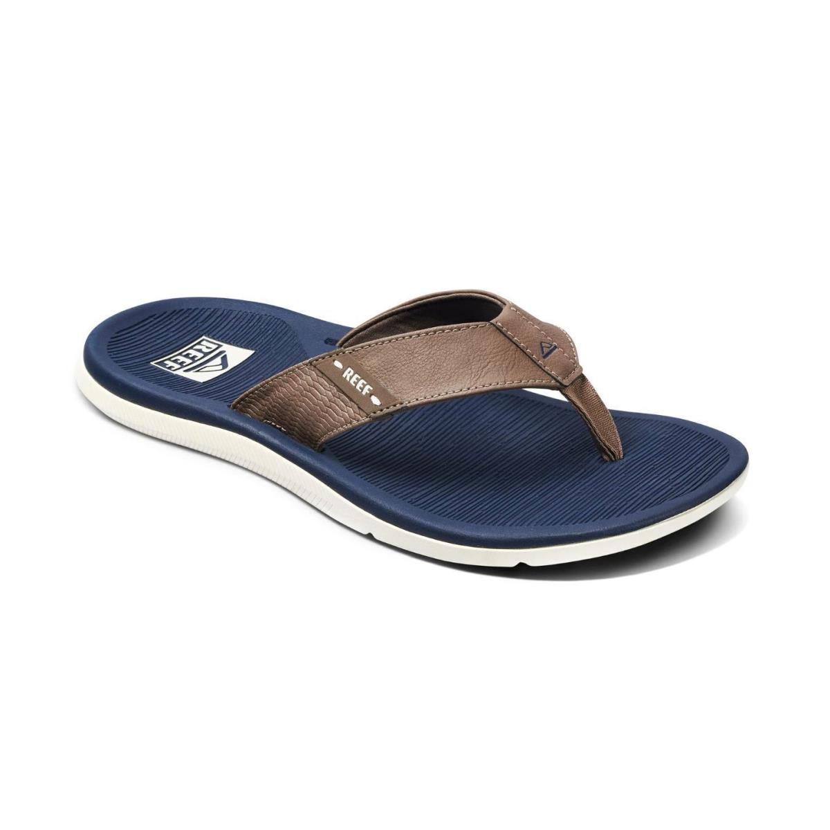 Man Reef Santa Ana Flip Flop Sandal Water Friendly CJ0381 Navy/khaki