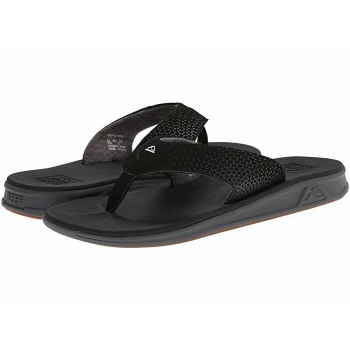 Reef Rover Thong Flip Flop Sandal Black Black Men`s Size